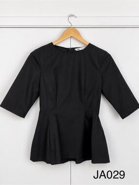 Zara Woman Collection Black Peplum Top Size S
